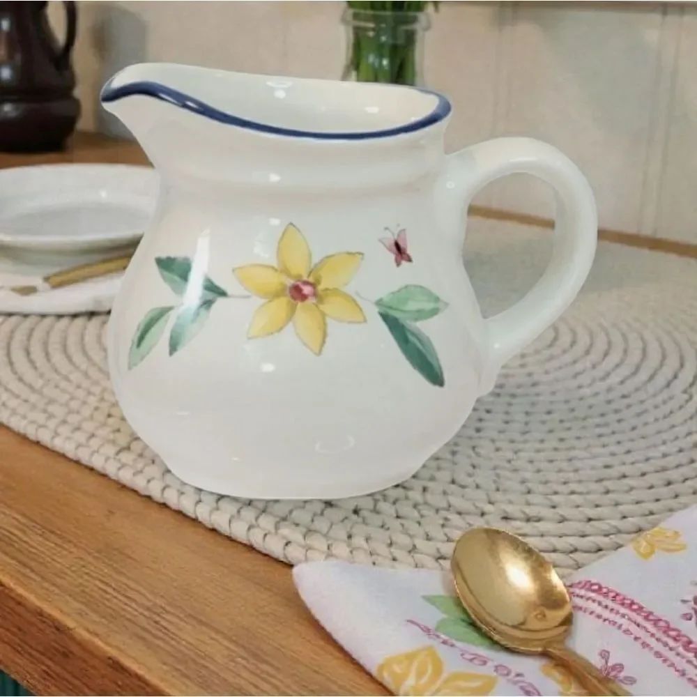 Pfaltzgraff Summer Garden Floral Stoneware Creamer